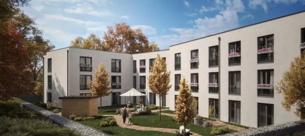 Das Pflegeheim in Ringelai im Landkreis Freyung-Grafenau wird im KfW-40-Standa …
