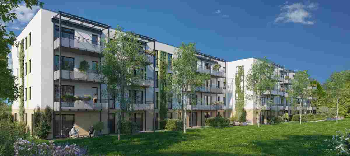 In Zirndorf bei Nürnberg entsteht ein Neubau mit 65 Zwei- und Drei-Zimmer-Ei ...