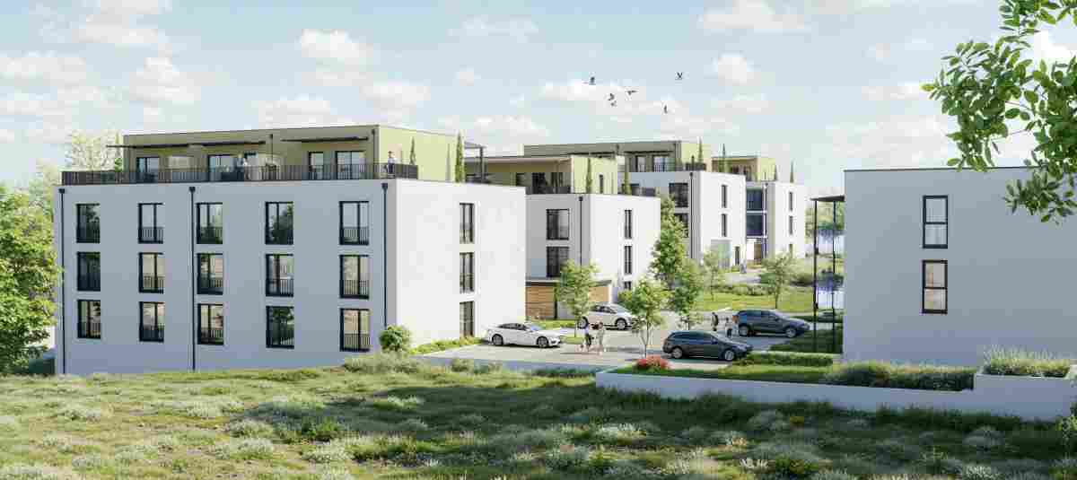 Der Seniorenpark in der Stadt Vilshofen bietet seinen Bewohnern kurze Wege und Sicherheit im Alltag (Visualisierung, Änderungen vorbehalten). Der Seniorenpark in der Stadt Vilshofen bietet seinen Bewohnern kurze Wege u ...