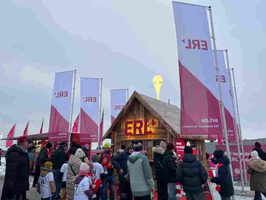 Die ERL-Hütte auf der Esplanade als ein Ort für Austausch und Vorfreude.