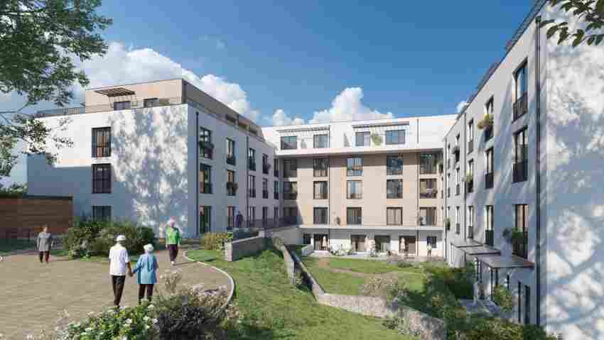 Im Ziegelhüttenweg in Emskirchen entsteht bis ca. Herbst/Winter 2026 ein Geb ...